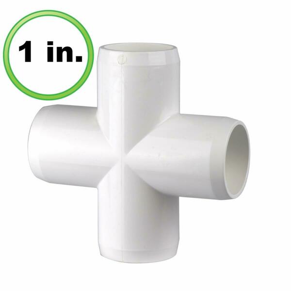 Circo 1 in. 4-Way x PVC Fitting Cross - Furniture Grade 133-FG